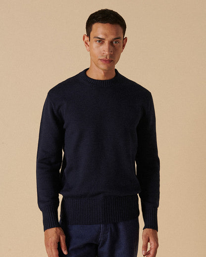 Merino Crewneck Navy Anthracite
