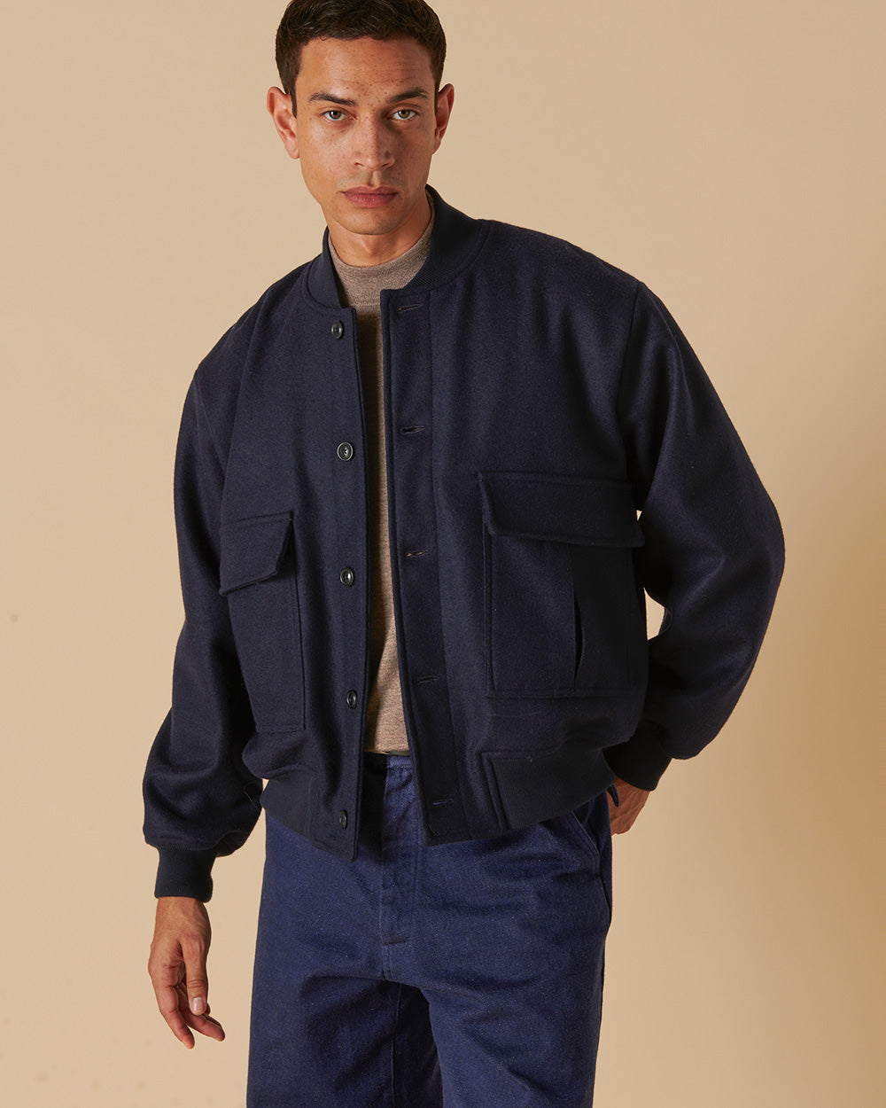 Melton Navy Varsity Bomber
