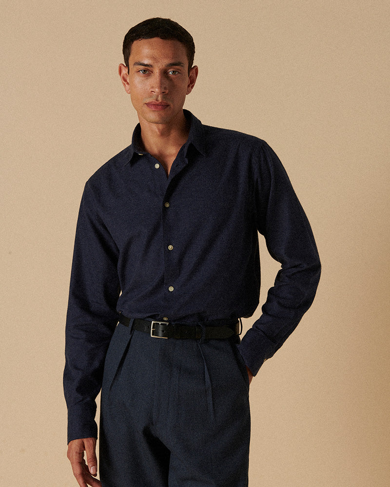 Cotton & Cashmere Signature Navy Twill