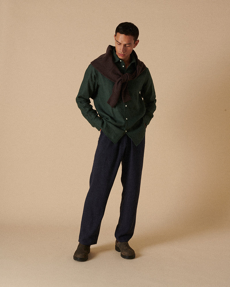 Heavy Linen Signature Forest Green