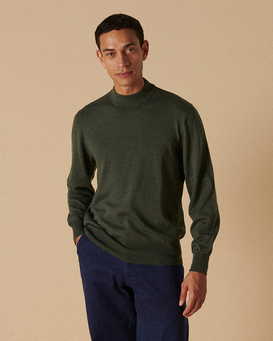 Merino High Neck Crew Fir