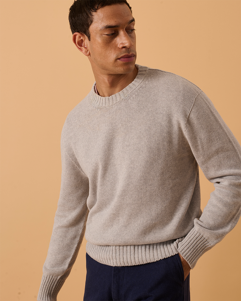 Cotton Crewneck Shoreline Grey