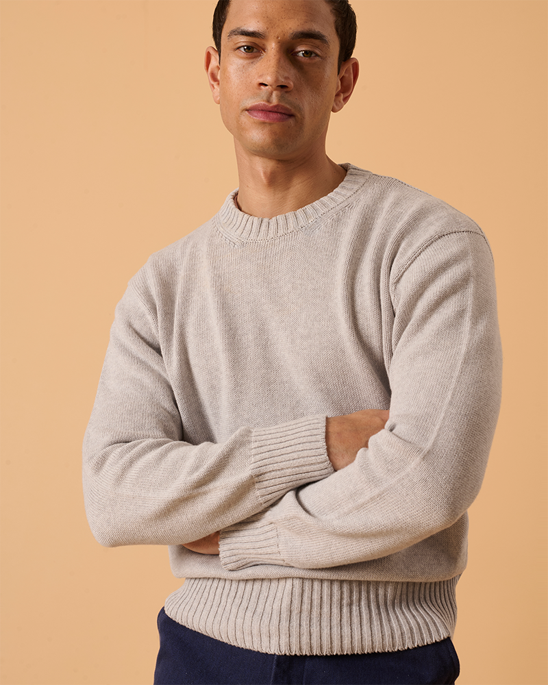 Cotton Crewneck Shoreline Grey