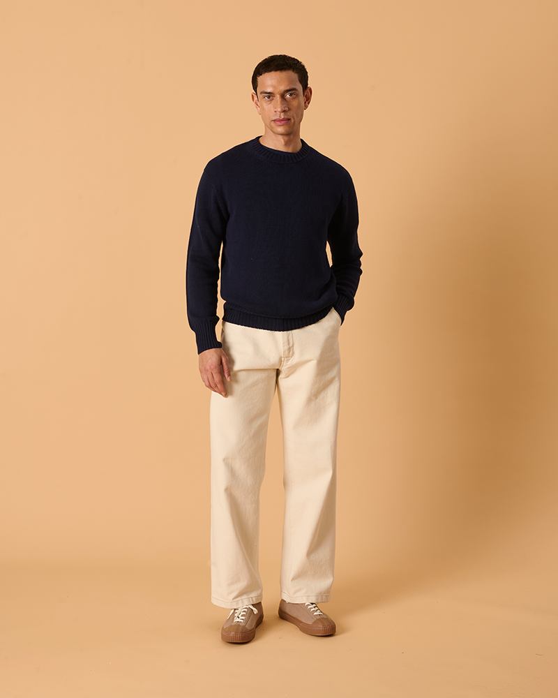 Cotton Crewneck Navy