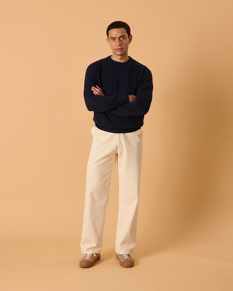 Cotton Crewneck Navy