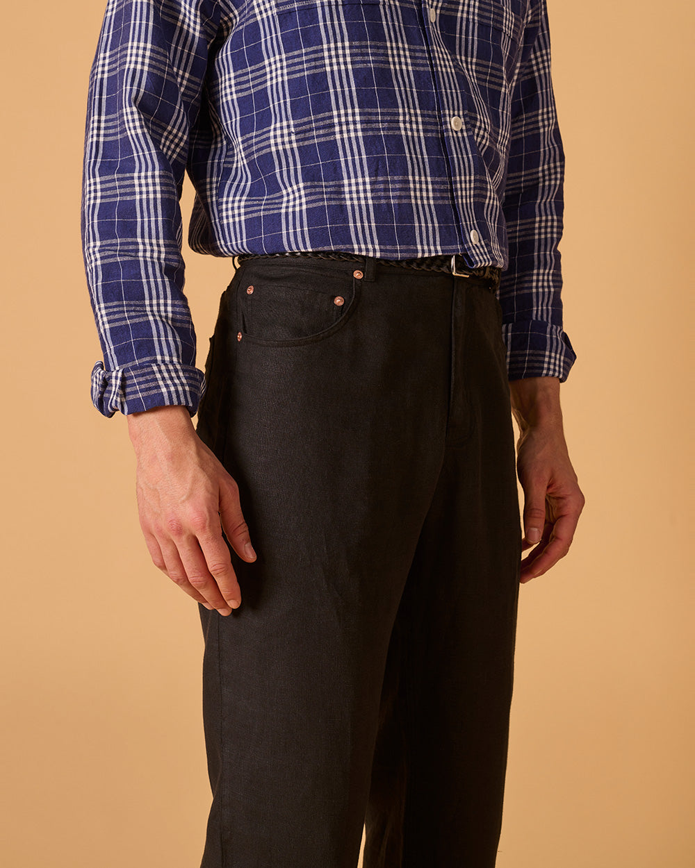Midweight Linen Jean Black