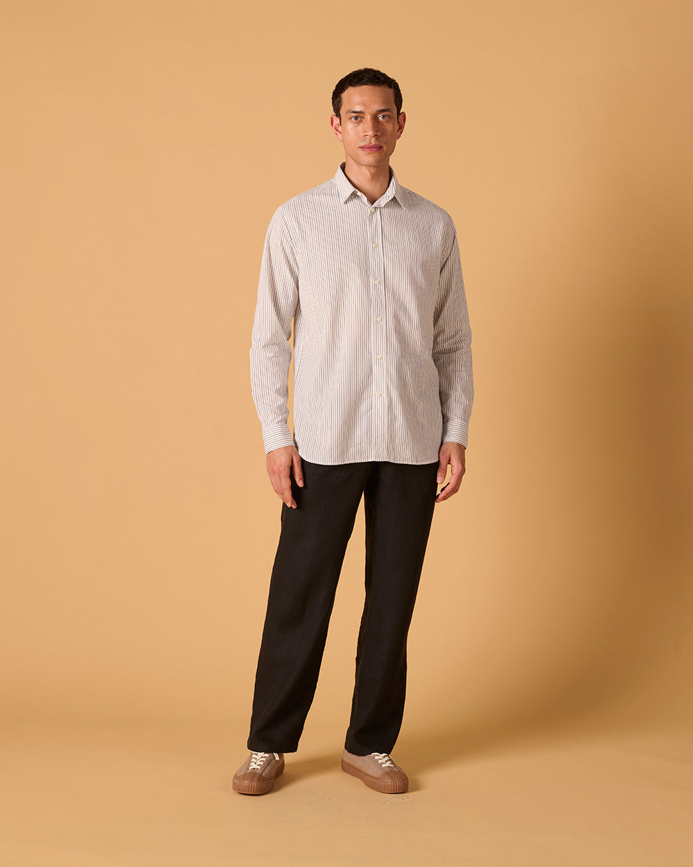 Organic Cotton Signature Shirt Hickory Stripe