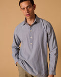 Organic Cotton Long Sleeve Smock Dobby Stripe