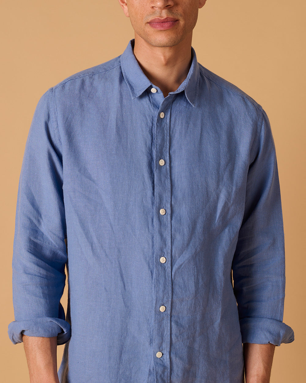 Linen Signature Shirt Cornflower