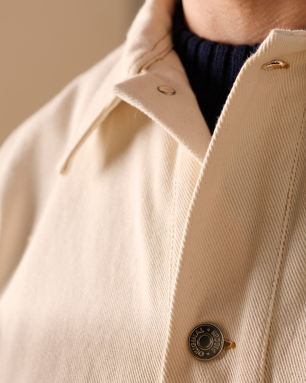 Organic Denim Cowboy Smock Ecru