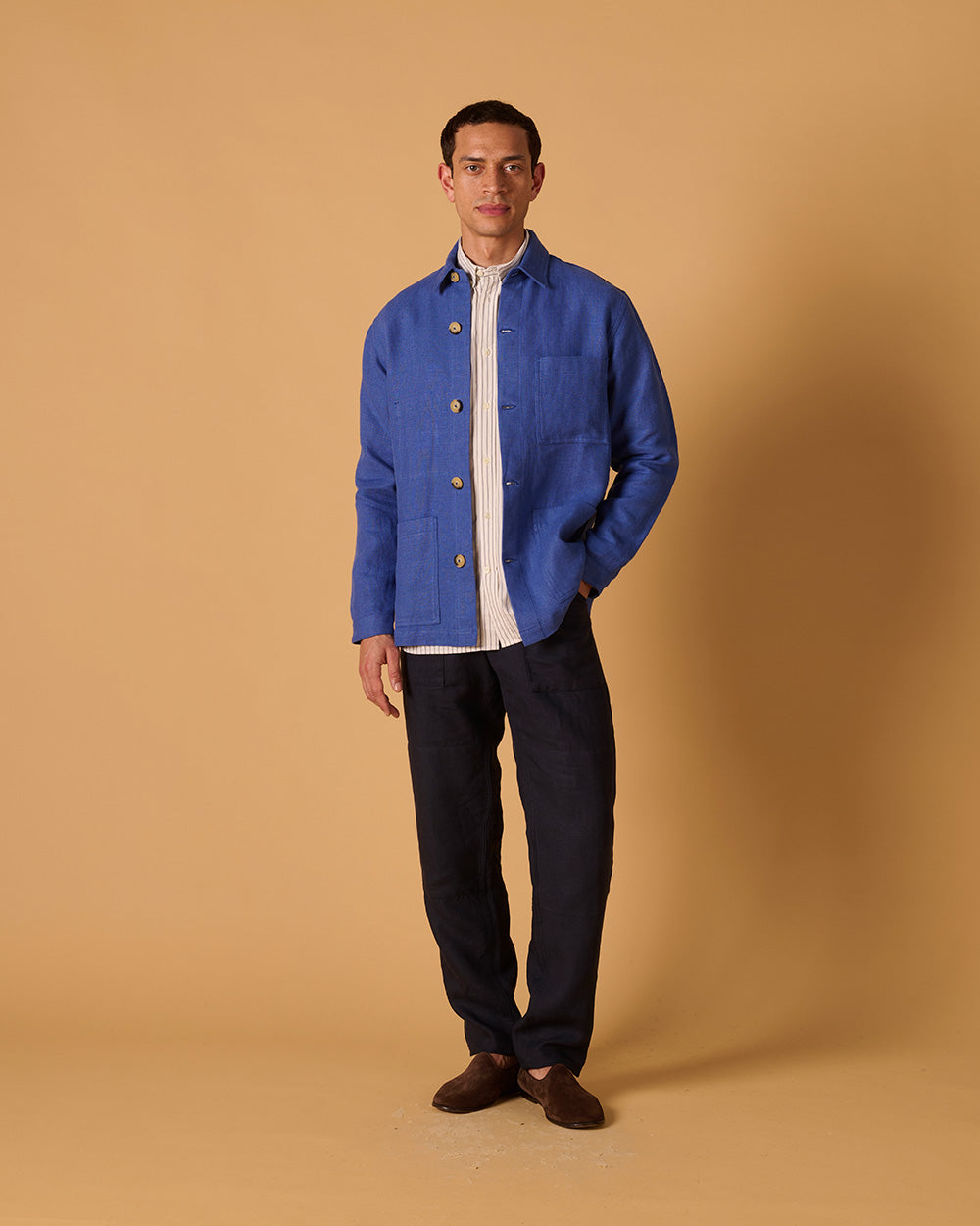 Medium Weight Railway Jacket Indigo