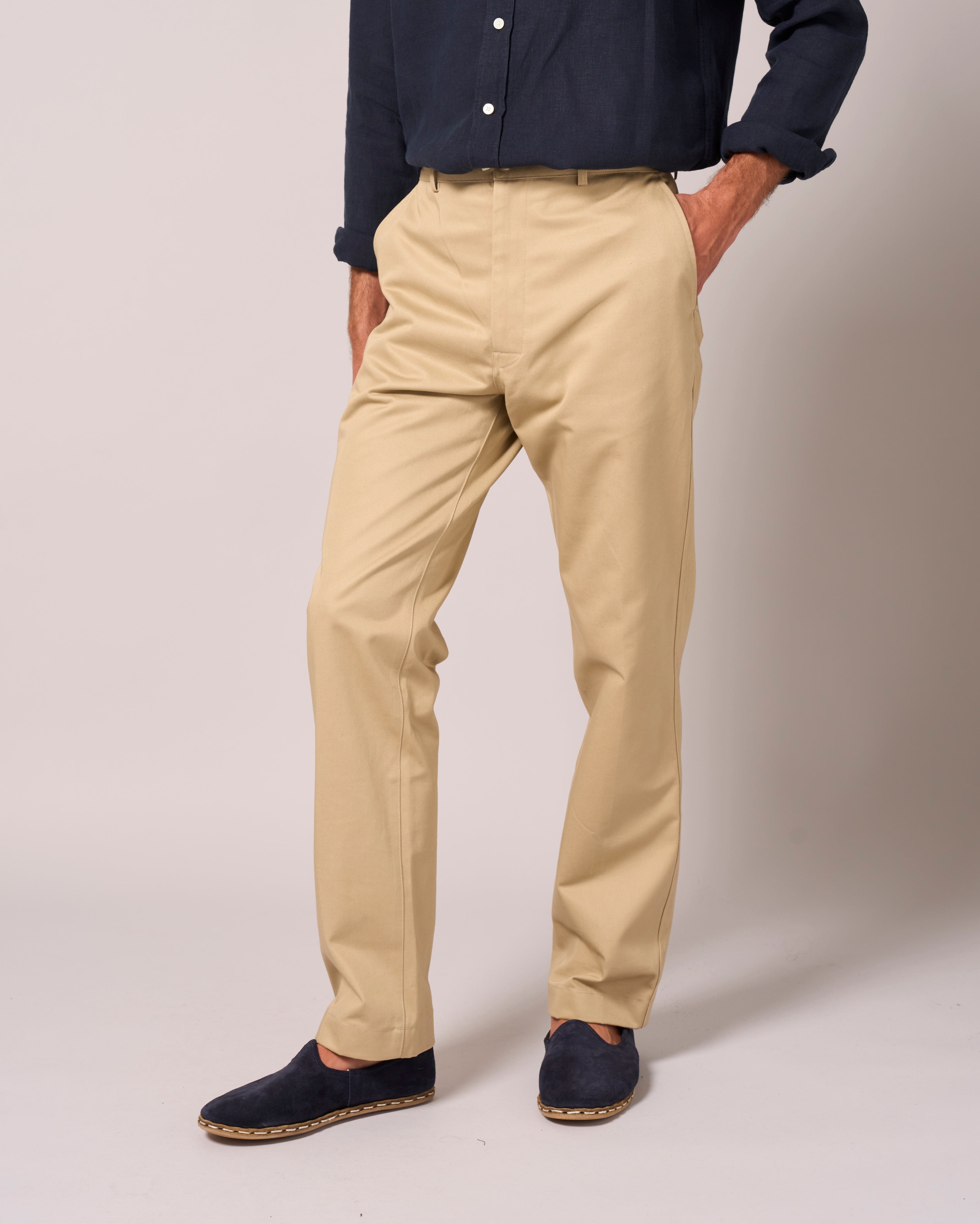 Cotton Chino Trouser Beige