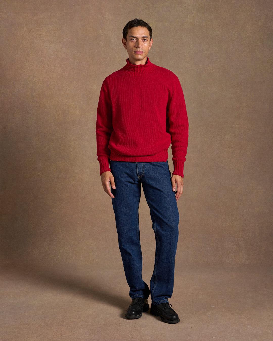 Mock Neck Cardinal Red – Original Fibres