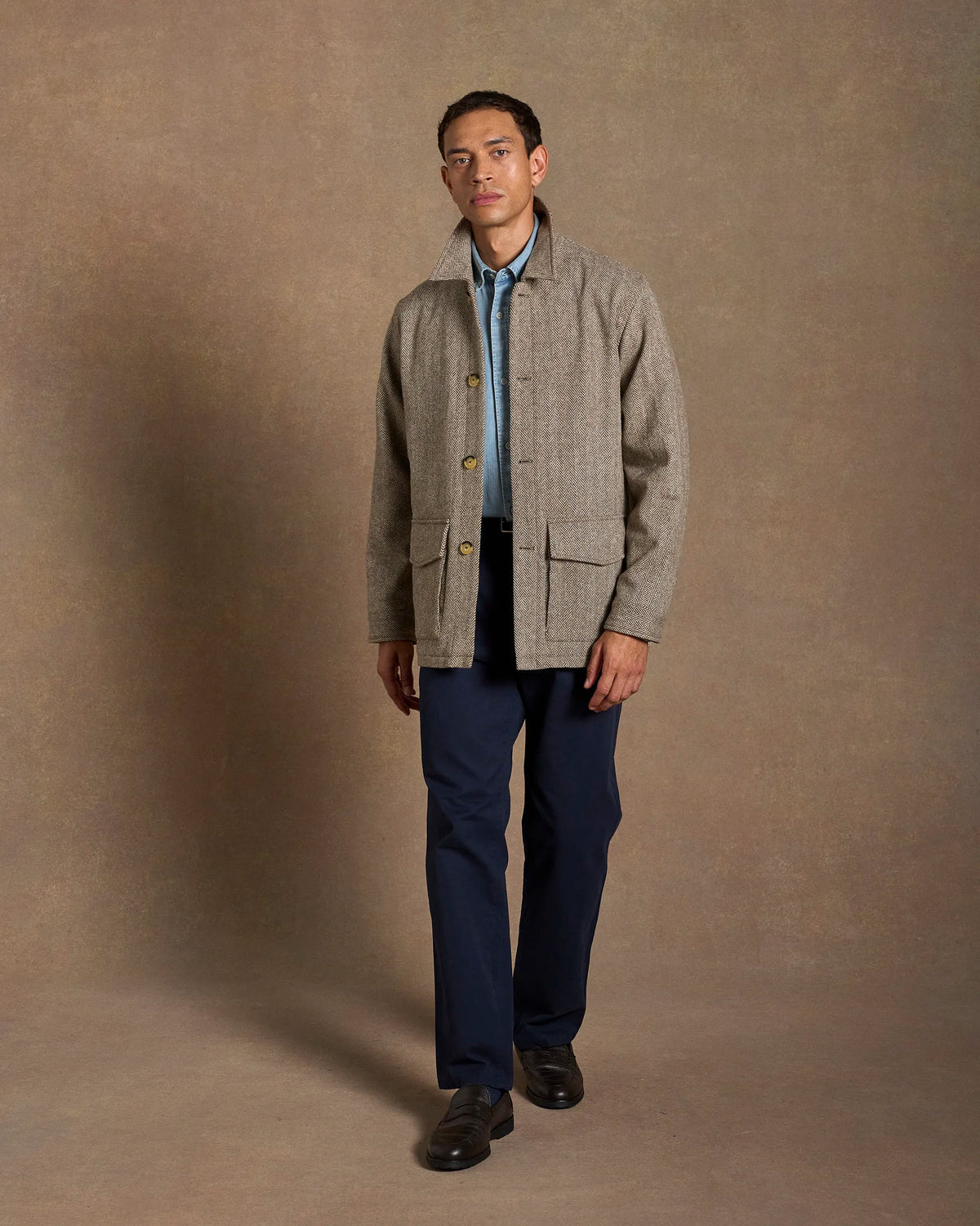 Field Jacket Burnt Herringbone