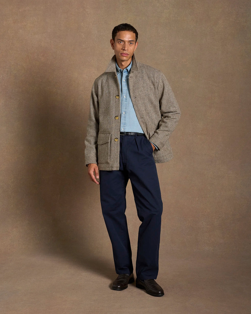 Field Jacket Burnt Herringbone