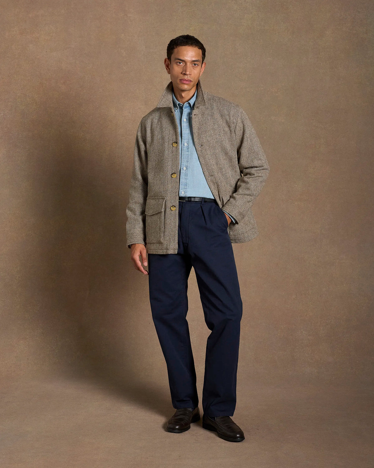 Field Jacket Burnt Herringbone