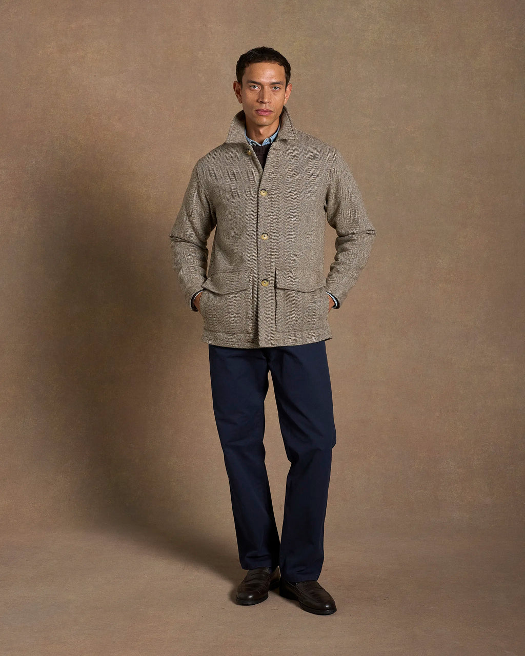Field Jacket Burnt Herringbone