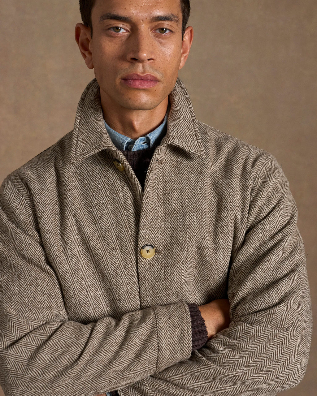 Field Jacket Burnt Herringbone