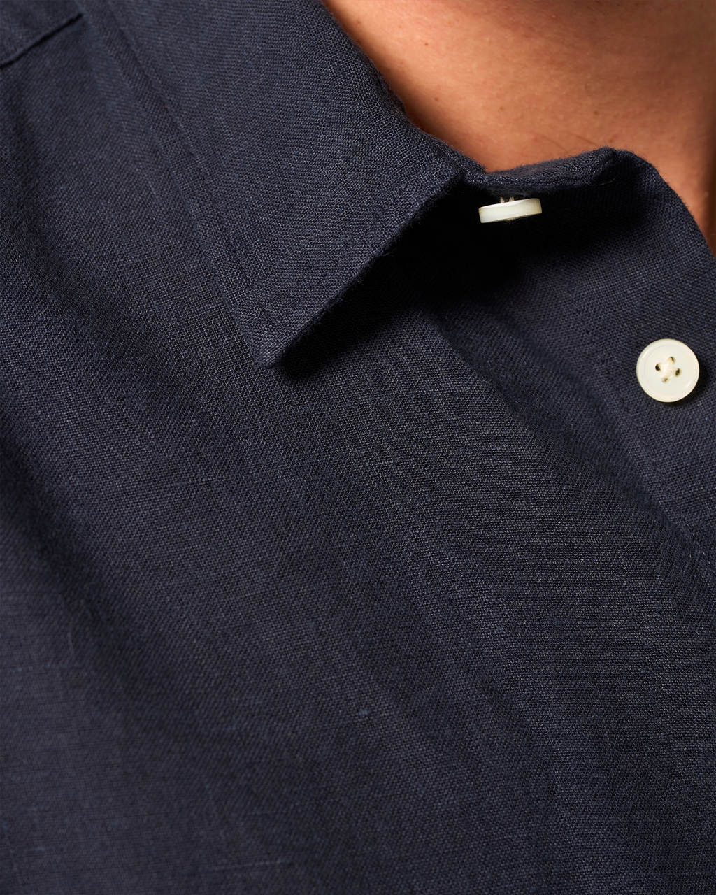 Linen Signature Shirt Soft Navy