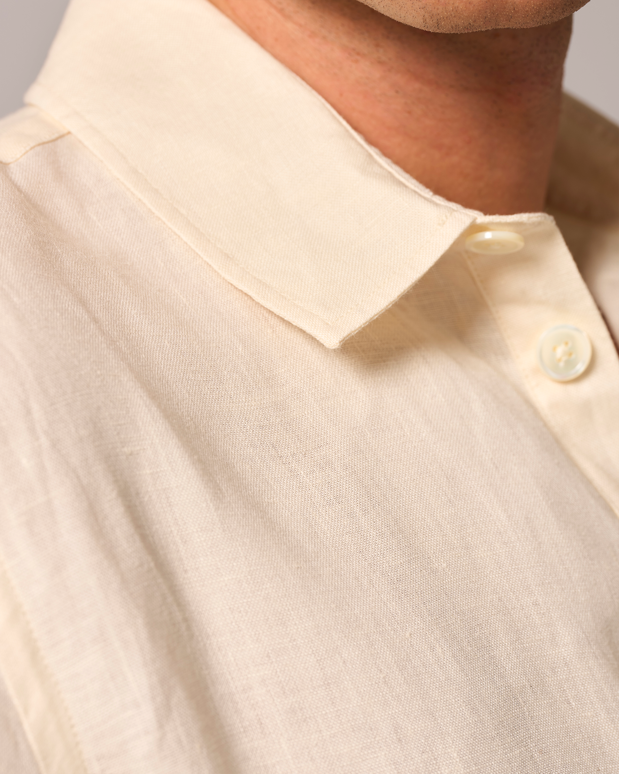 Linen Short Sleeve Smock Oyster