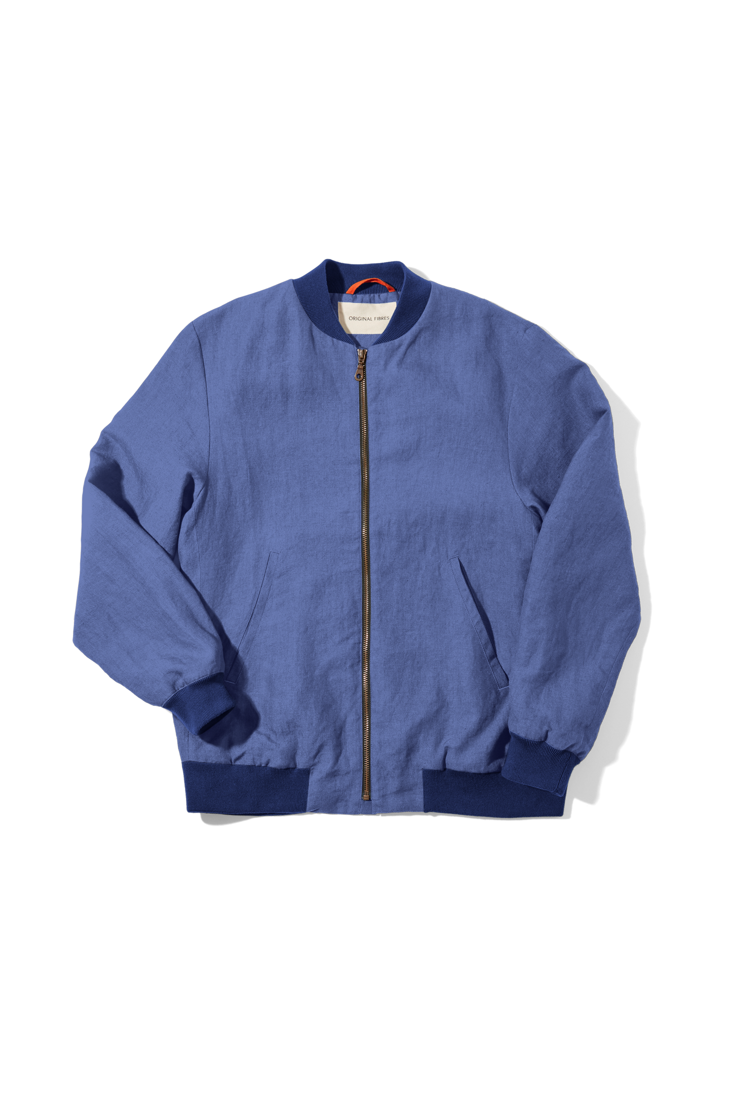 Linen Bomber Jacket Pilot Blue