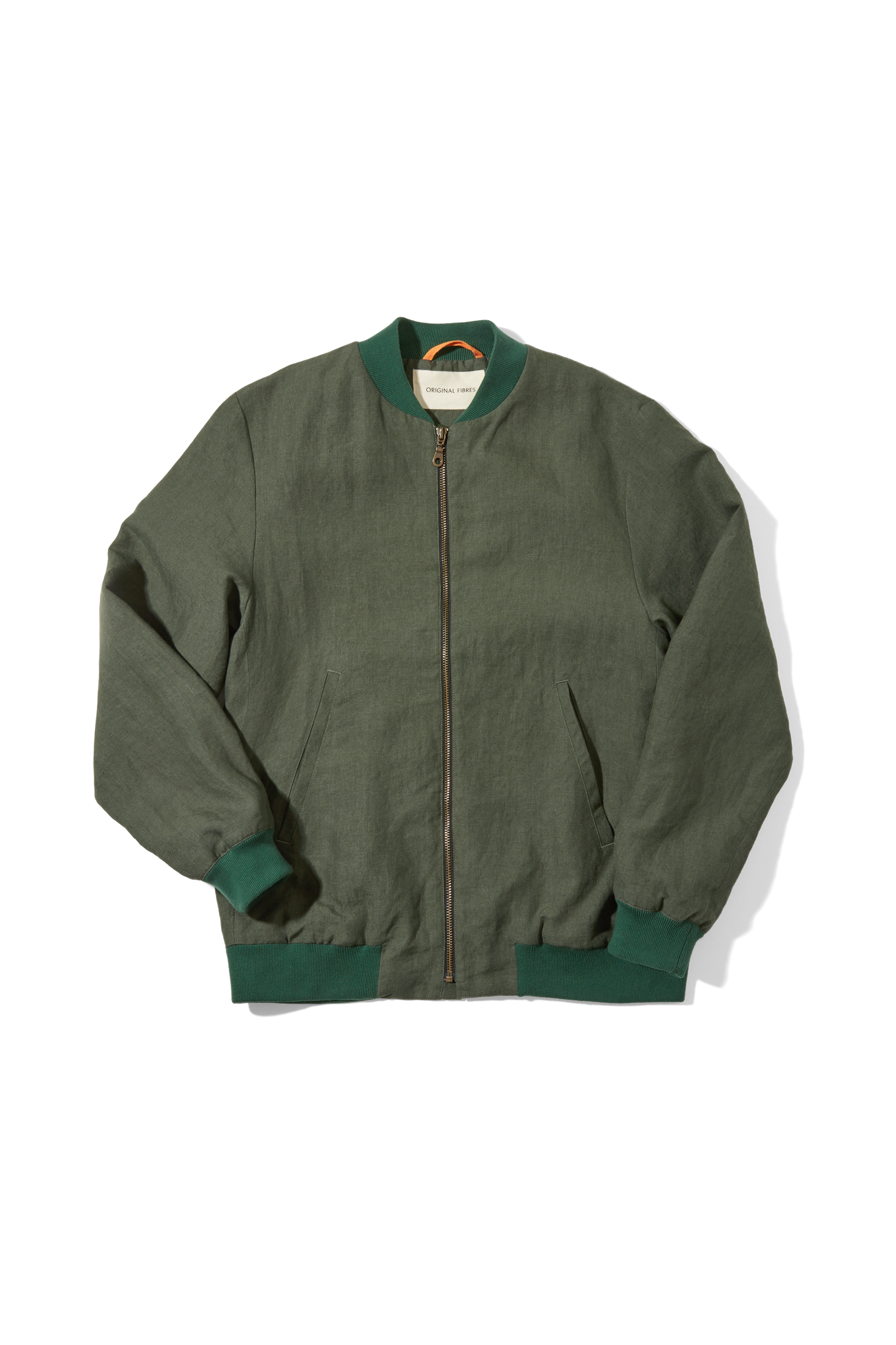 Linen Bomber Jacket Jade