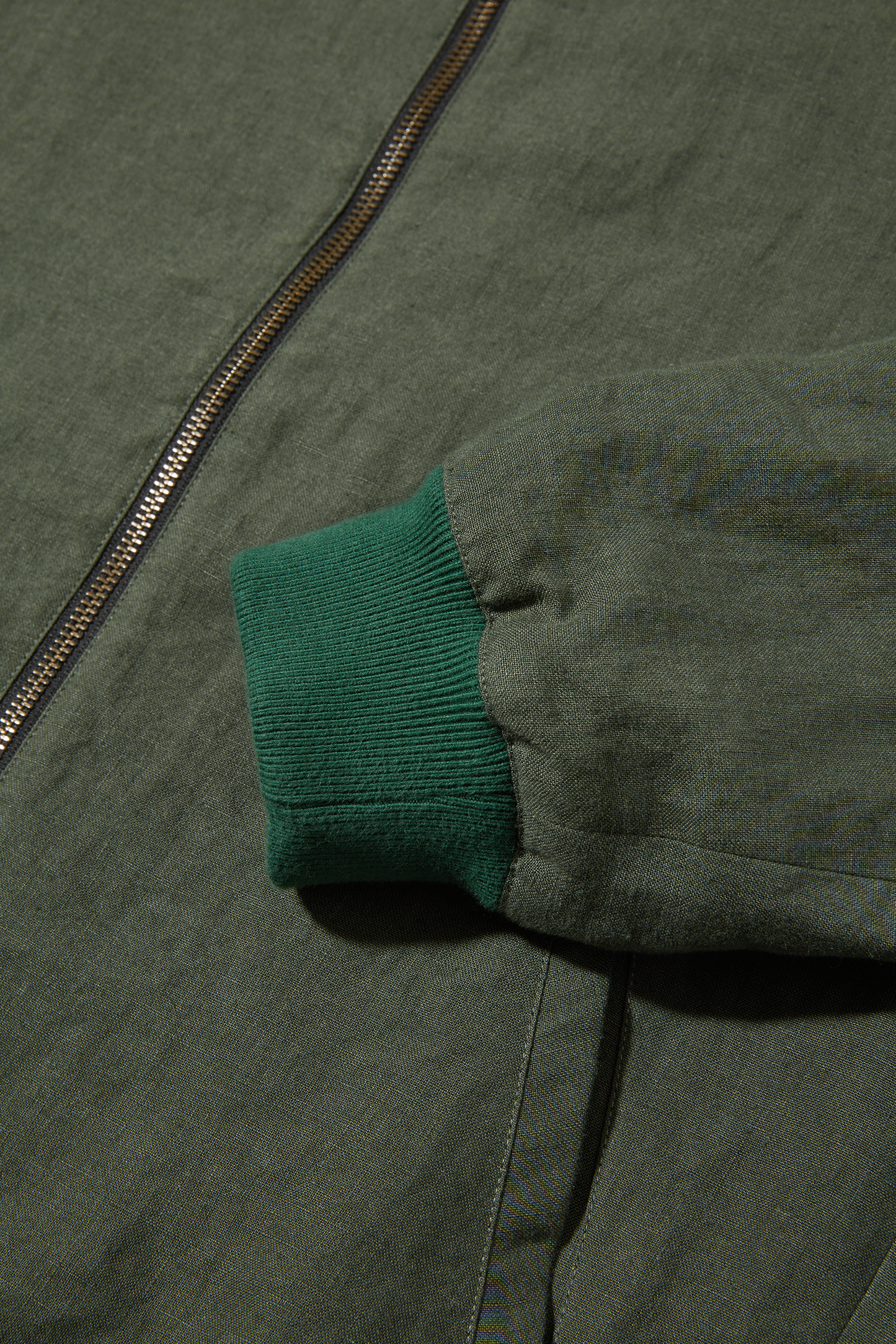 Linen Bomber Jacket Jade