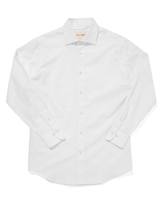 Cotton Linen Formal Shirt Pure White