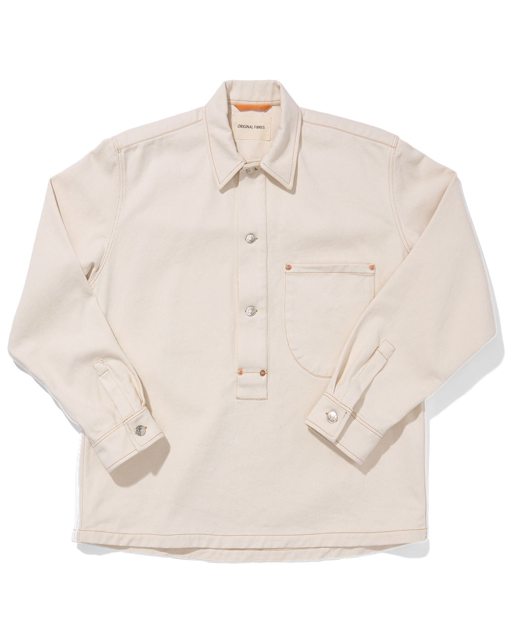 Organic Denim Cowboy Smock Ecru