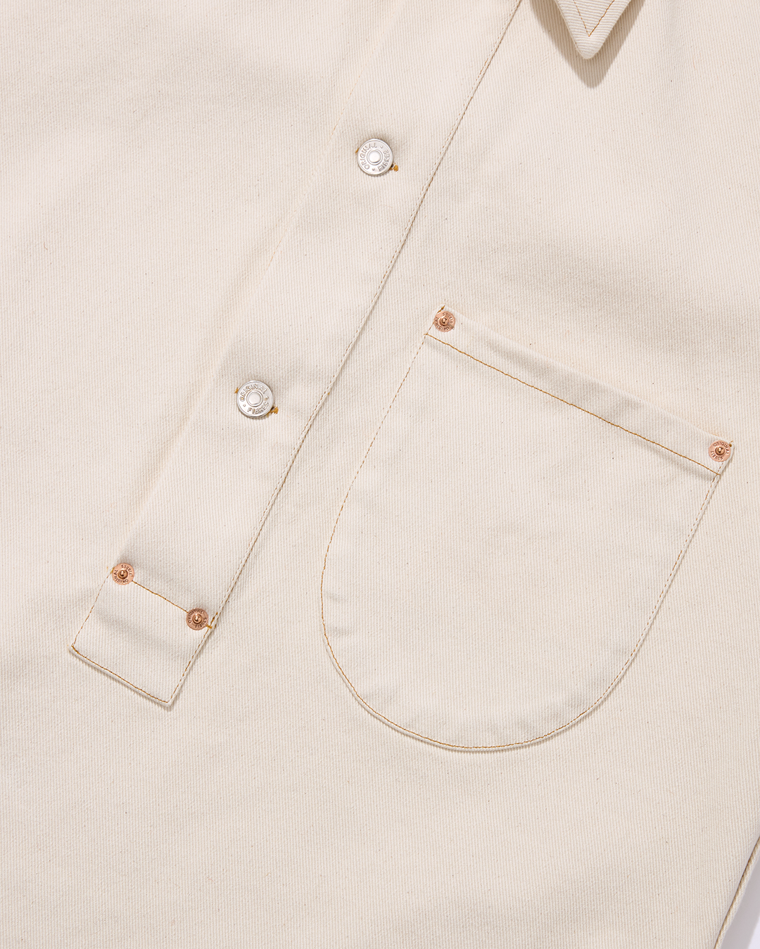 Organic Denim Cowboy Smock Ecru