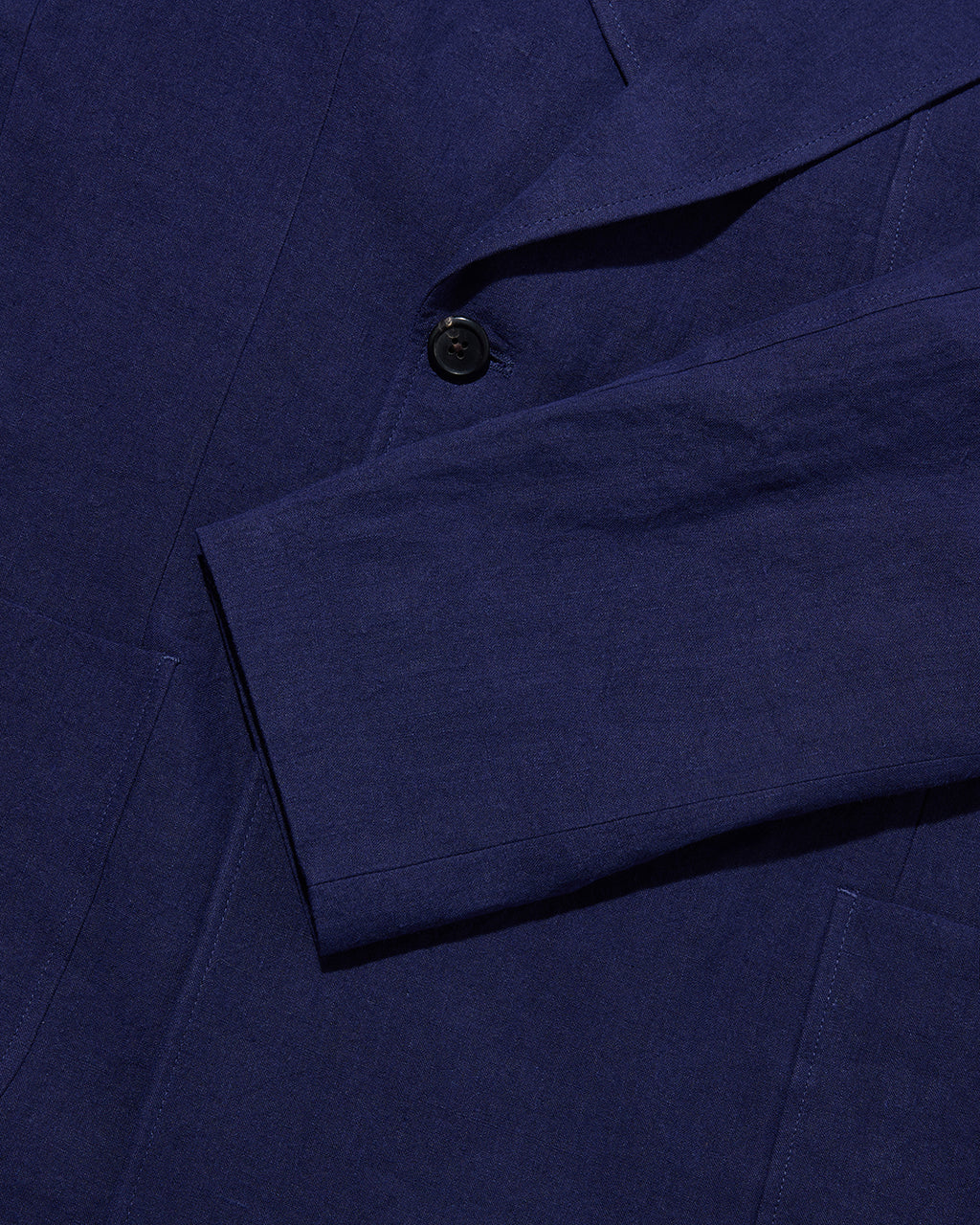 Laundered Linen Suit Navy Blue
