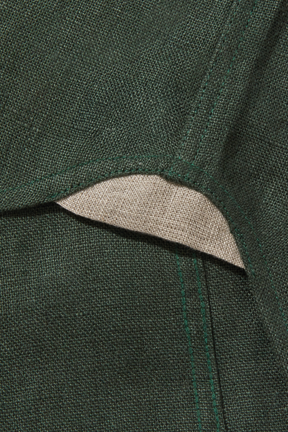 Heavy Linen Grandpa Forest Green