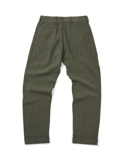 Double Pleated Trouser Dusty Green
