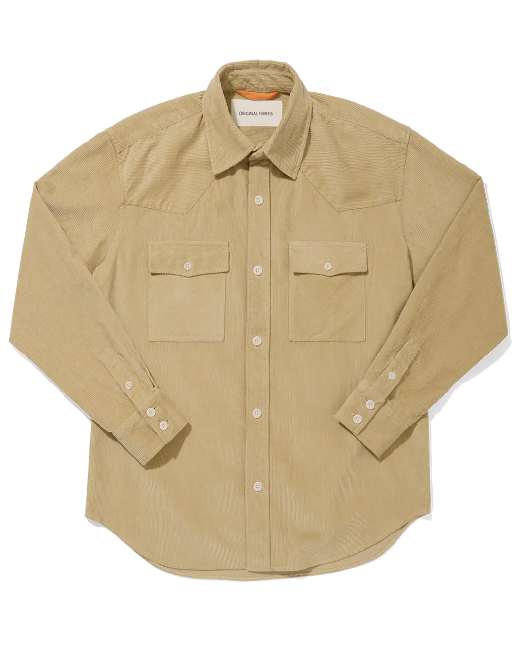 Heavy Corduroy Western Shirt Stone