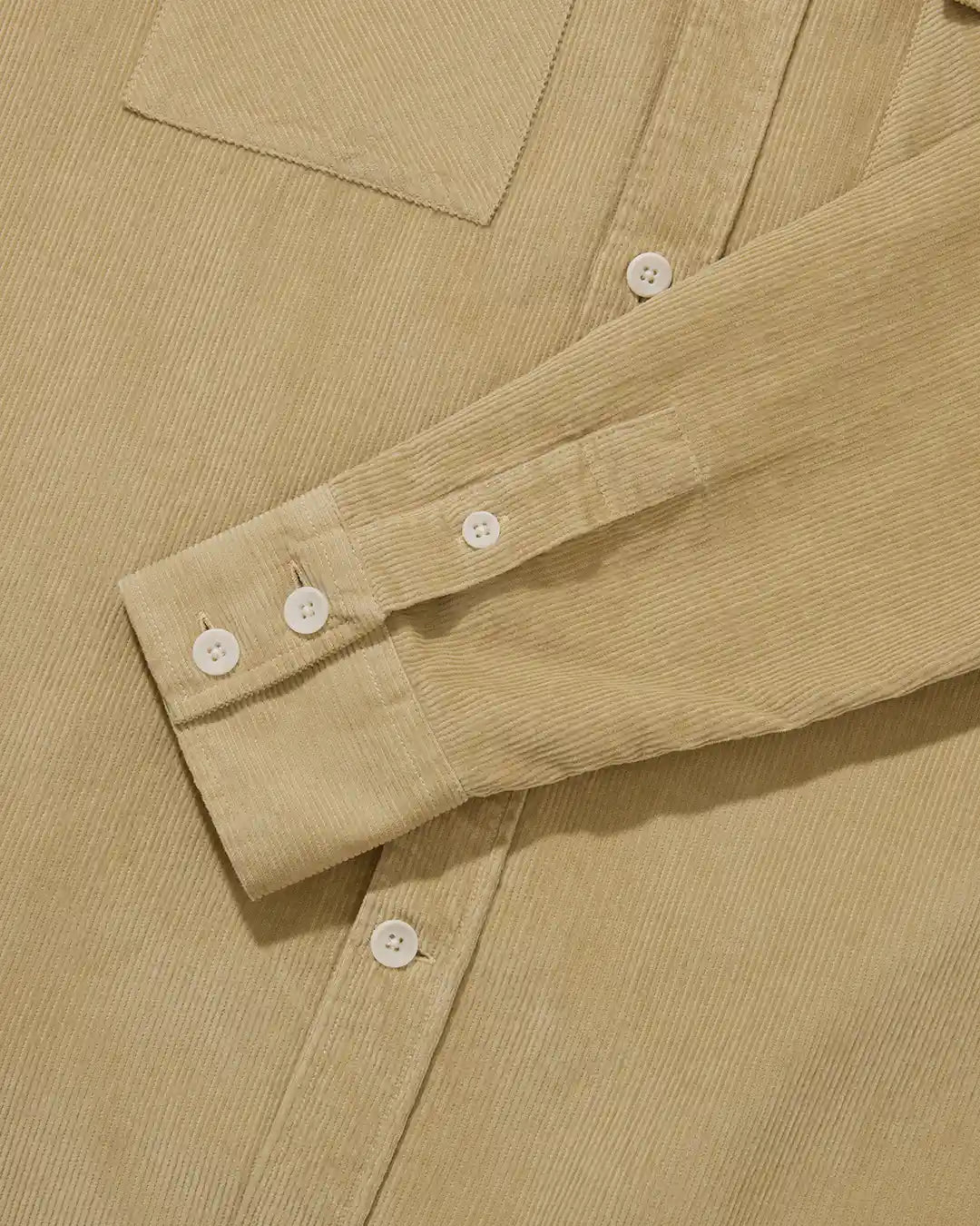 Heavy Corduroy Western Shirt Stone