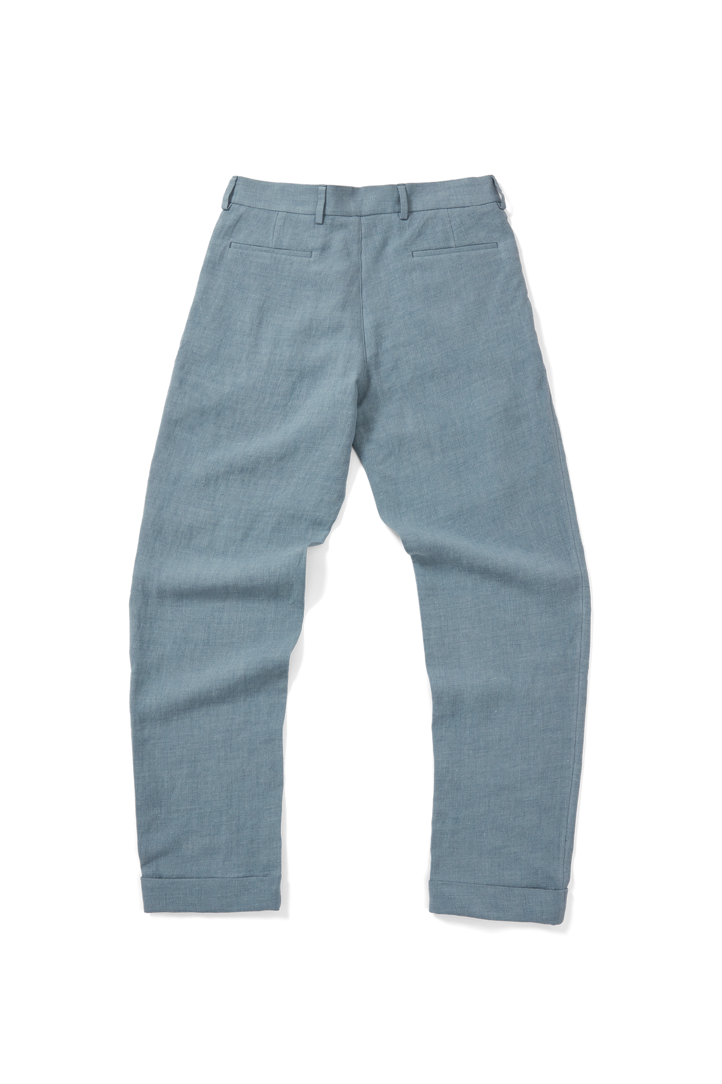 Double Pleated Trouser Blue Grey