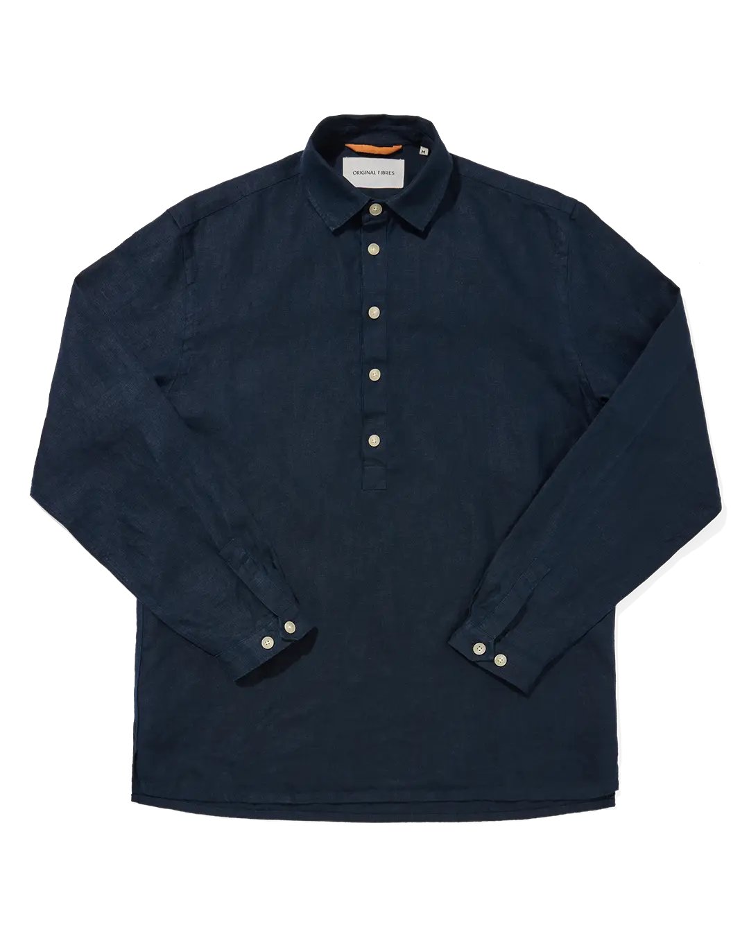 Heavy Linen Long Sleeve Smock Midnight