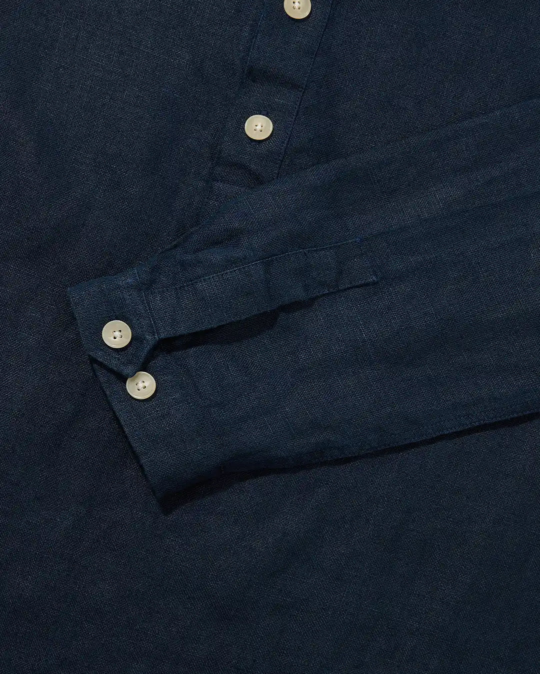 Heavy Linen Long Sleeve Smock Midnight