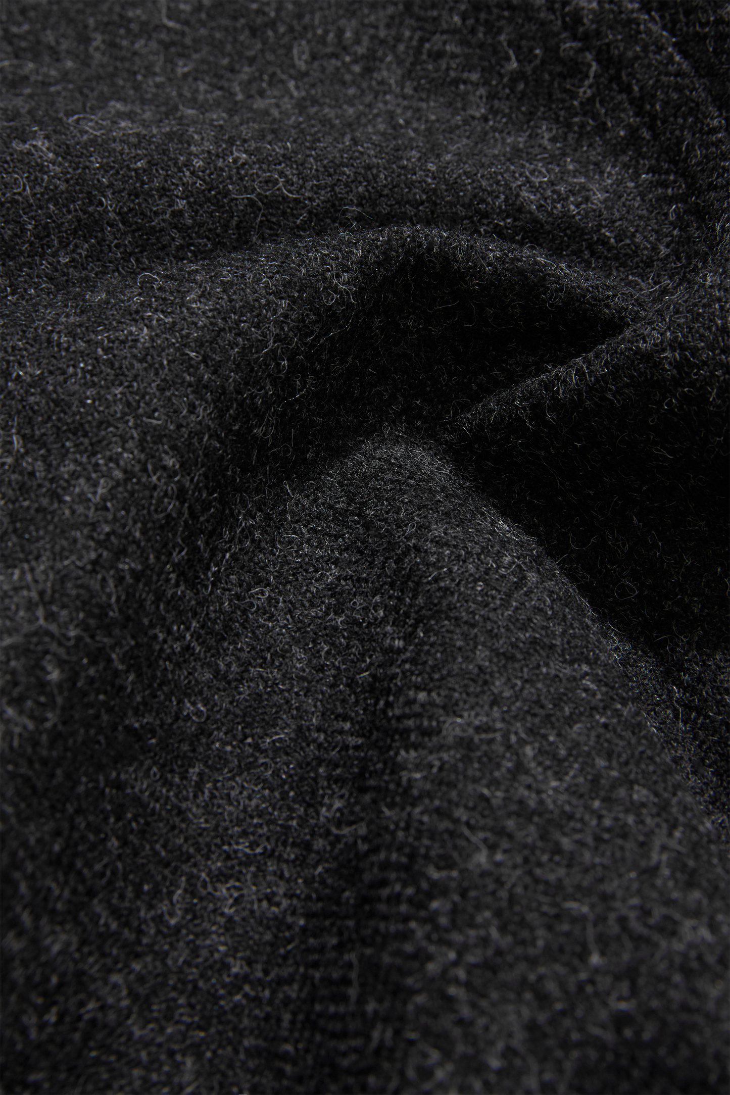 Heavy Wool Gilet Charcoal Herringbone