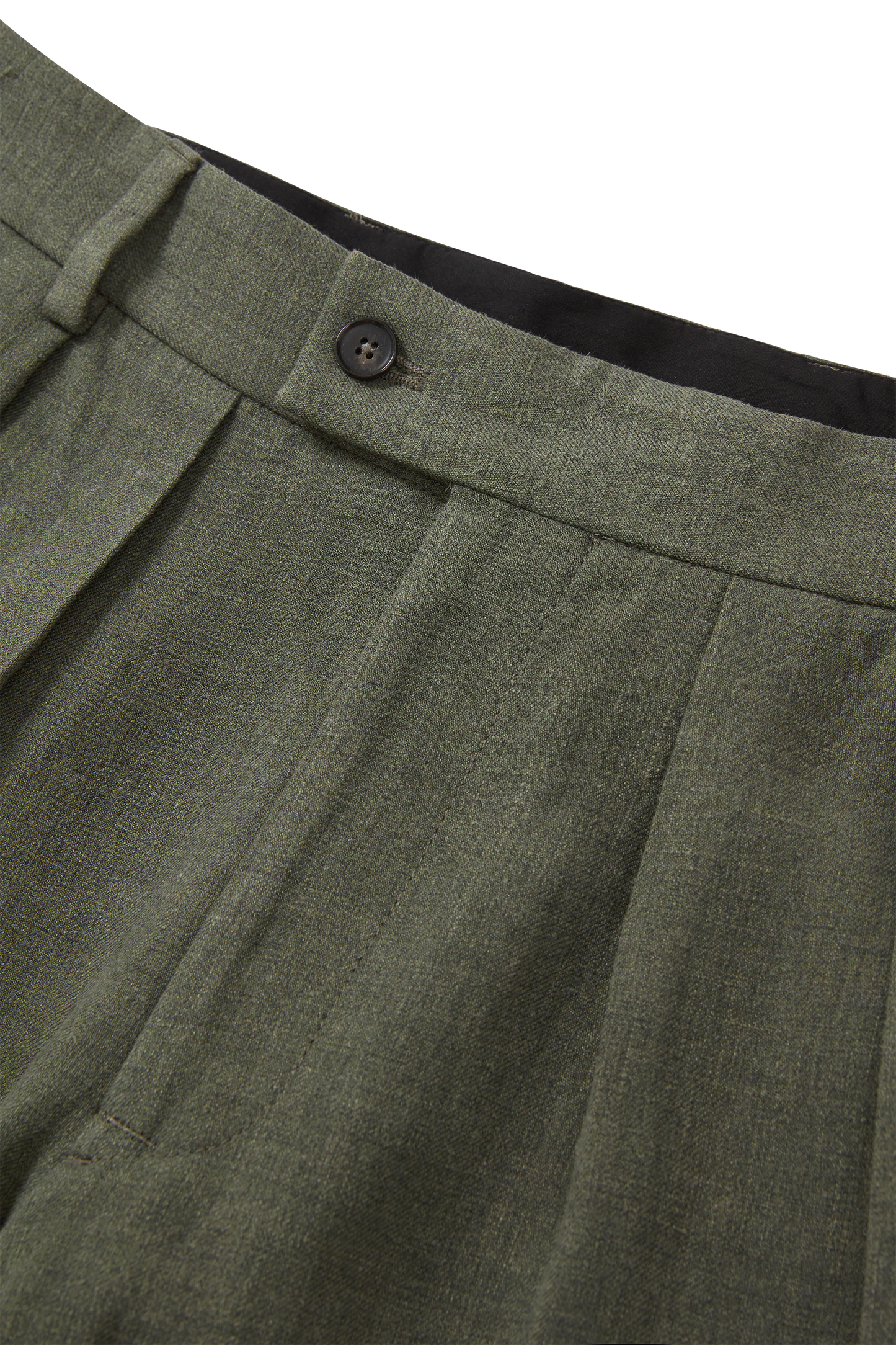 Double Pleated Trouser Dusty Green