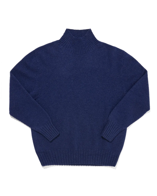 Mock Neck Storm Blue