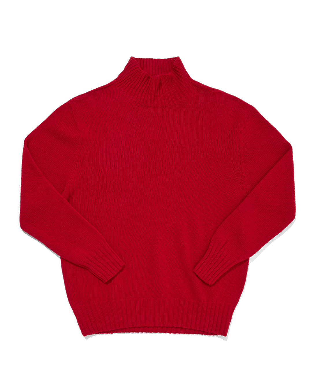 Mock Neck Cardinal Red