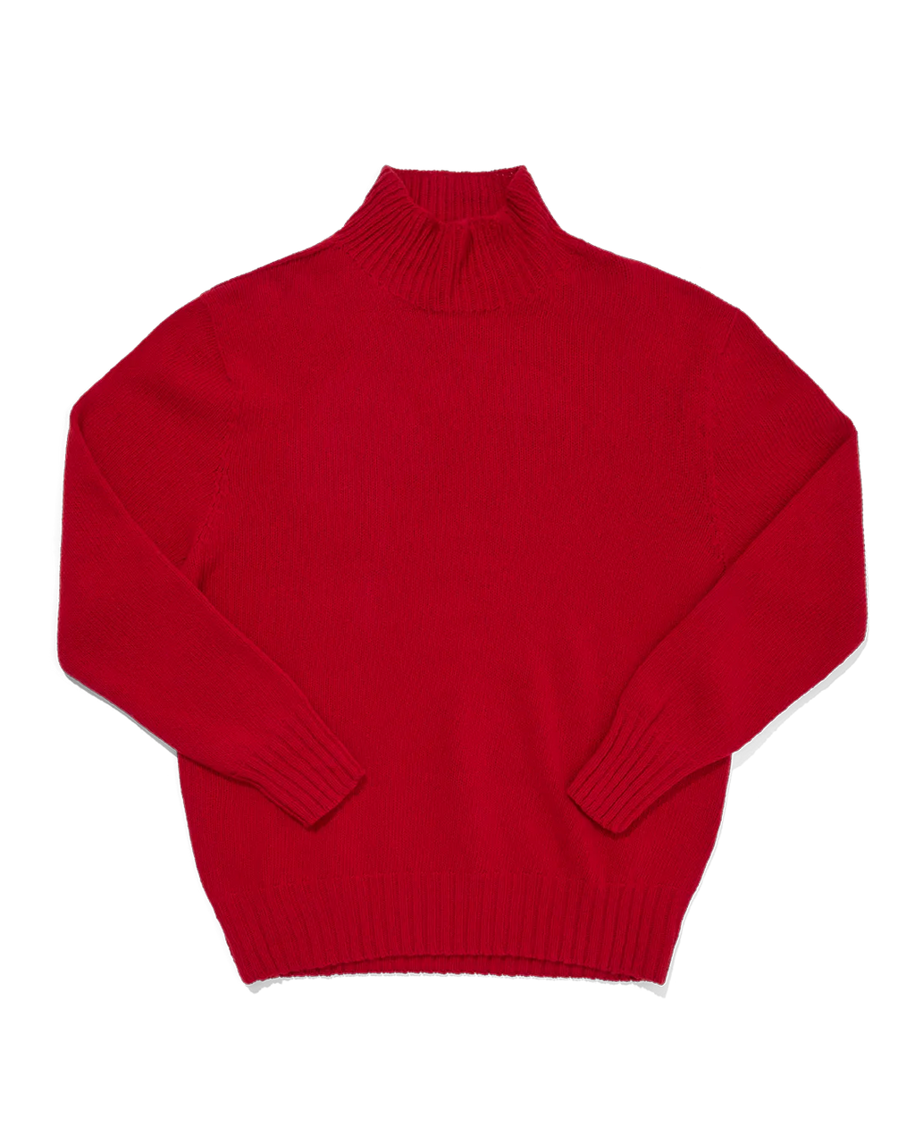 Mock Neck Cardinal Red