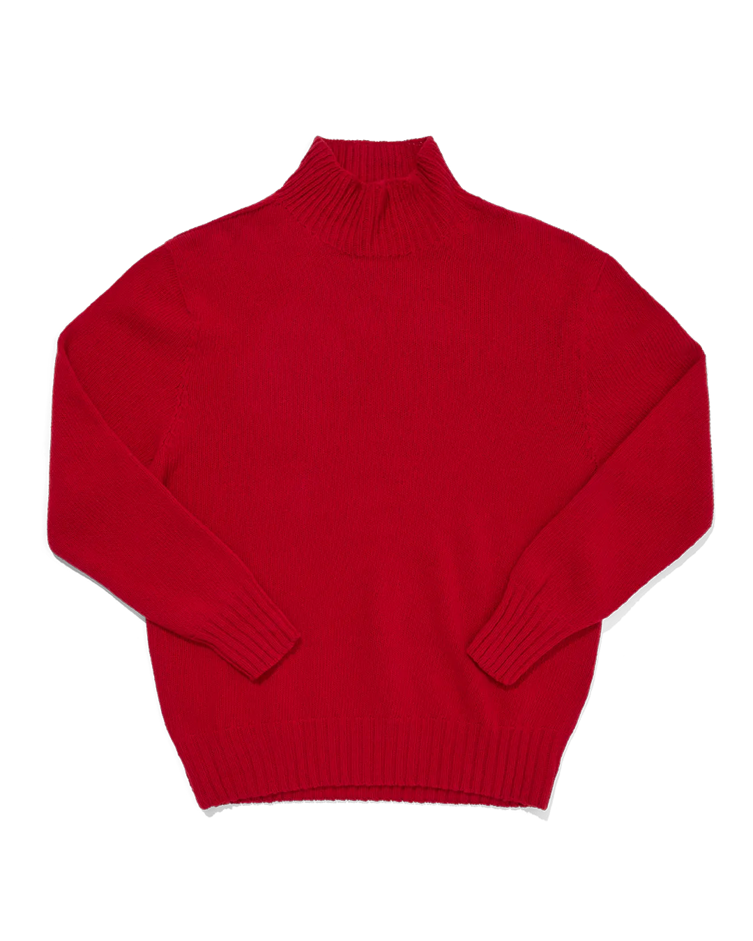 Mock Neck Cardinal Red