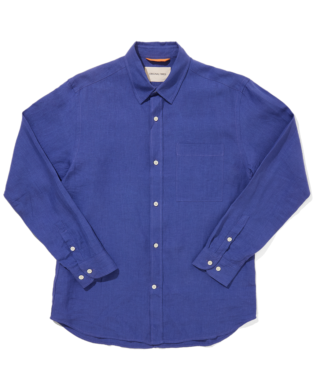 Linen Signature Shirt Klein Blue