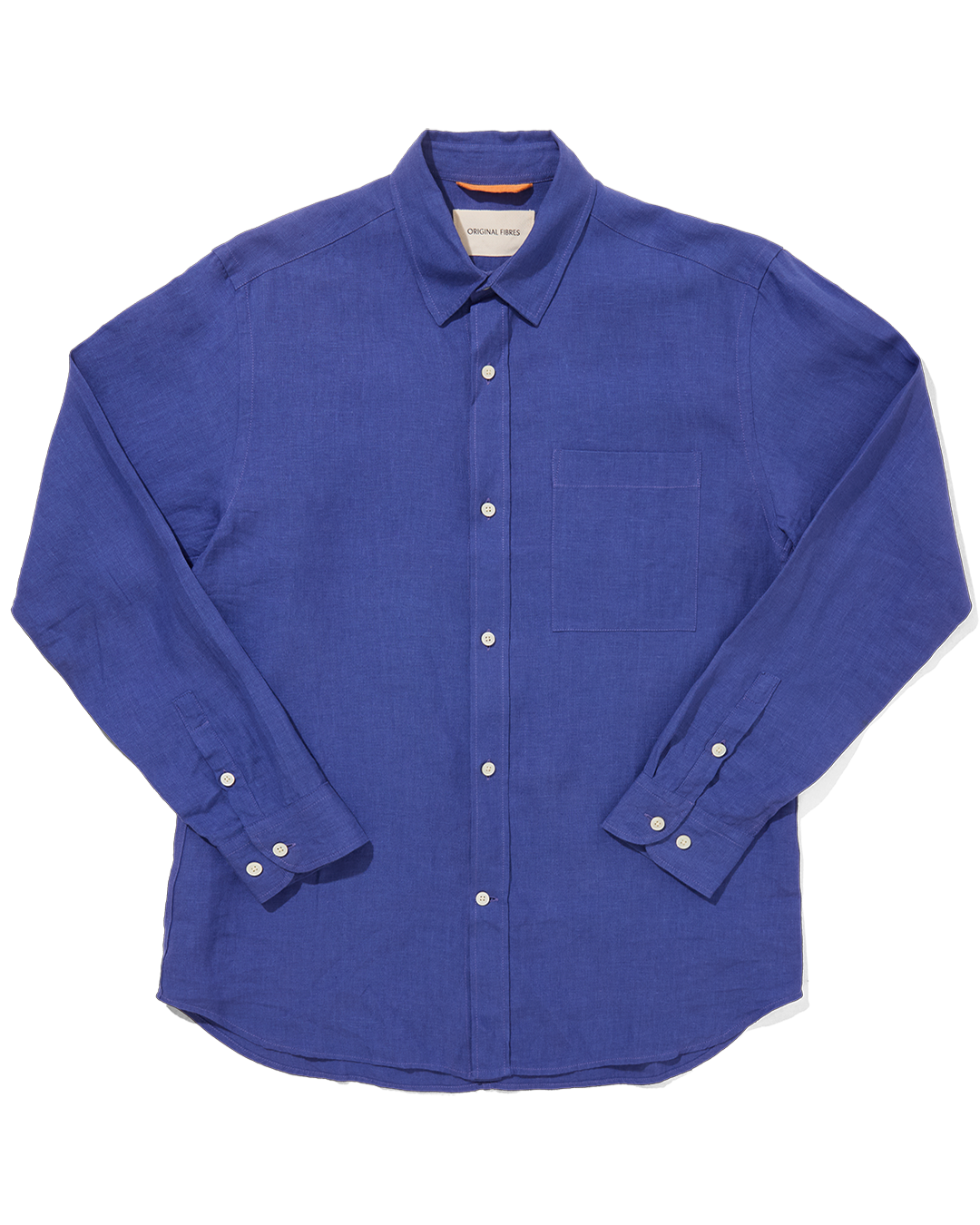 Linen Signature Shirt Klein Blue