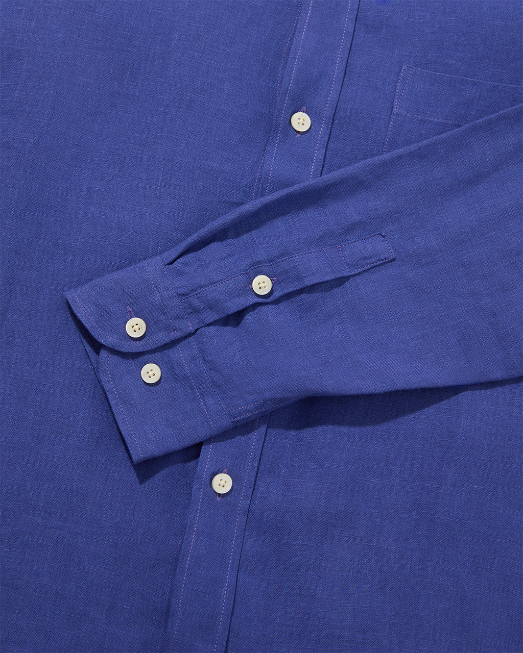 Linen Signature Shirt Klein Blue
