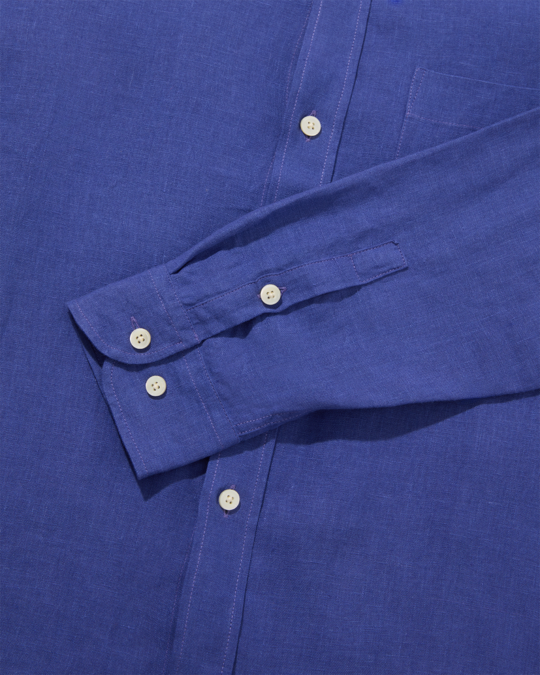 Linen Signature Shirt Klein Blue