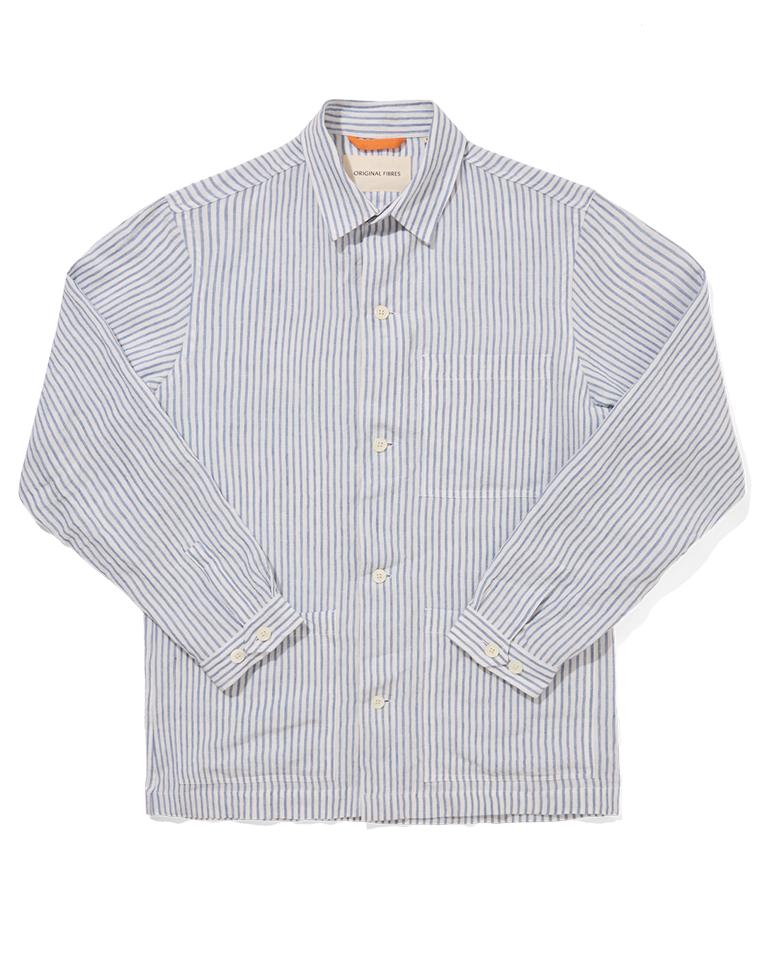 Linen Beach Jacket Ocean Stripe