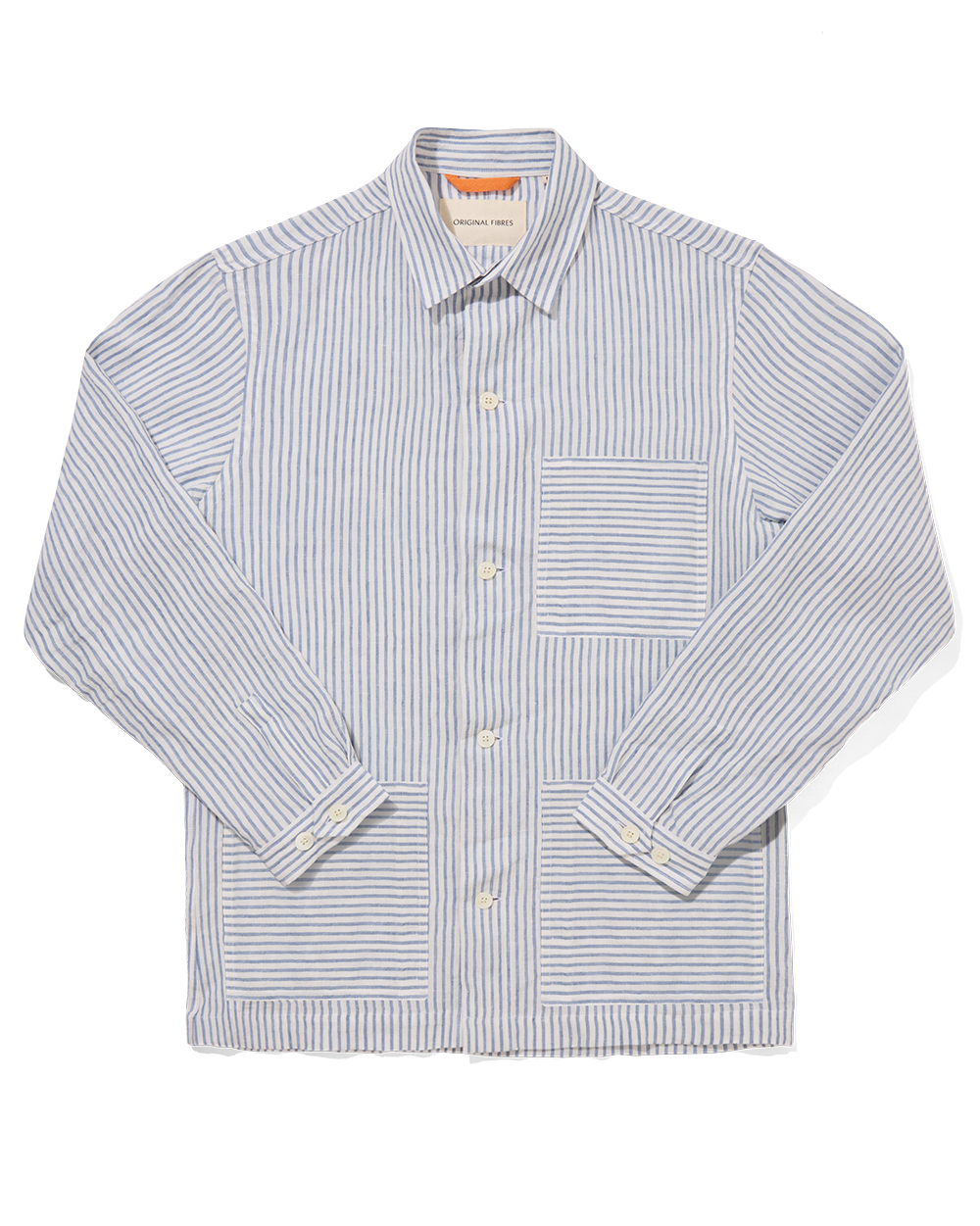 Linen Beach Jacket Ocean Stripe